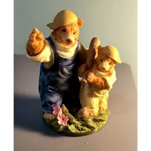 895. Boyd's Bears figurine Baseball Father and Son